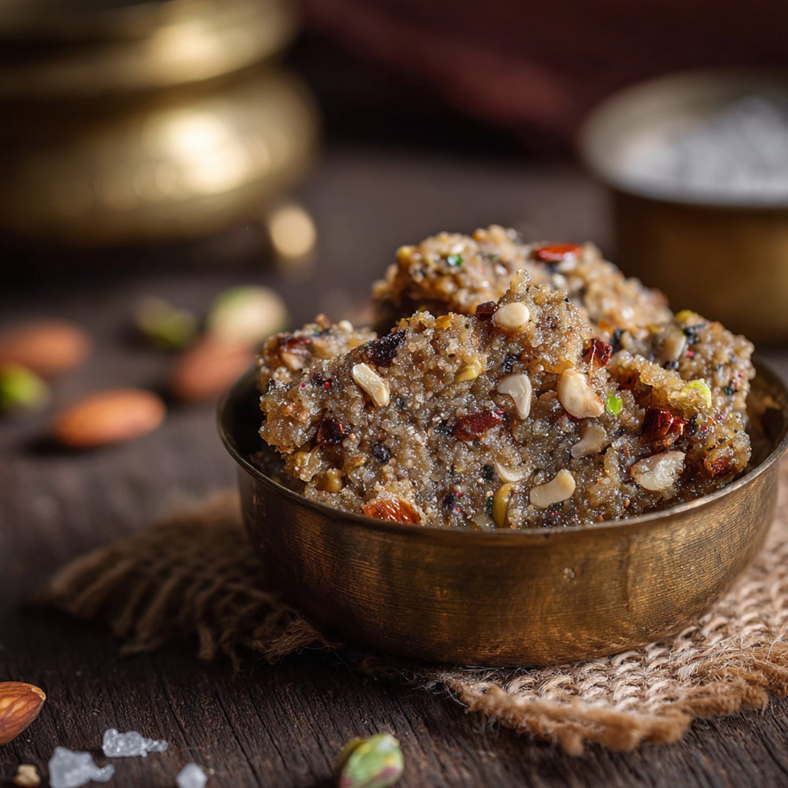 Aatho (Fudgy Concoction Of Dried Fruits, Nuts, Spices, Seeds For Nursing Mothers)