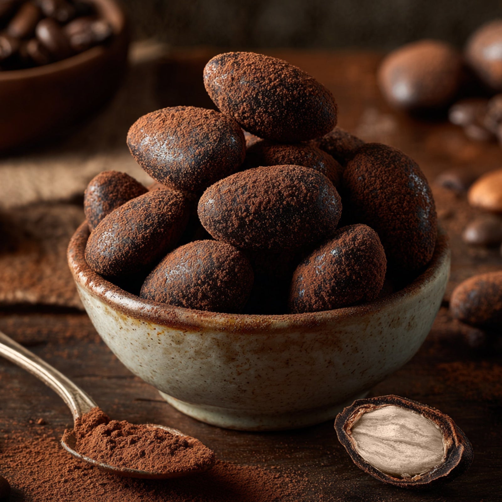 Chocolate Mocha Dusted Almonds