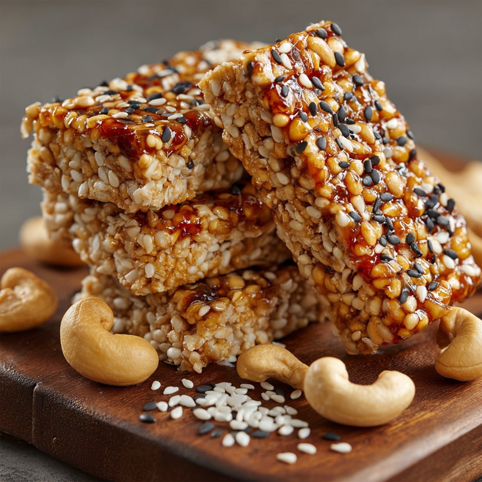 Crunchy Cashew-Sesame Bars (12 Bars)