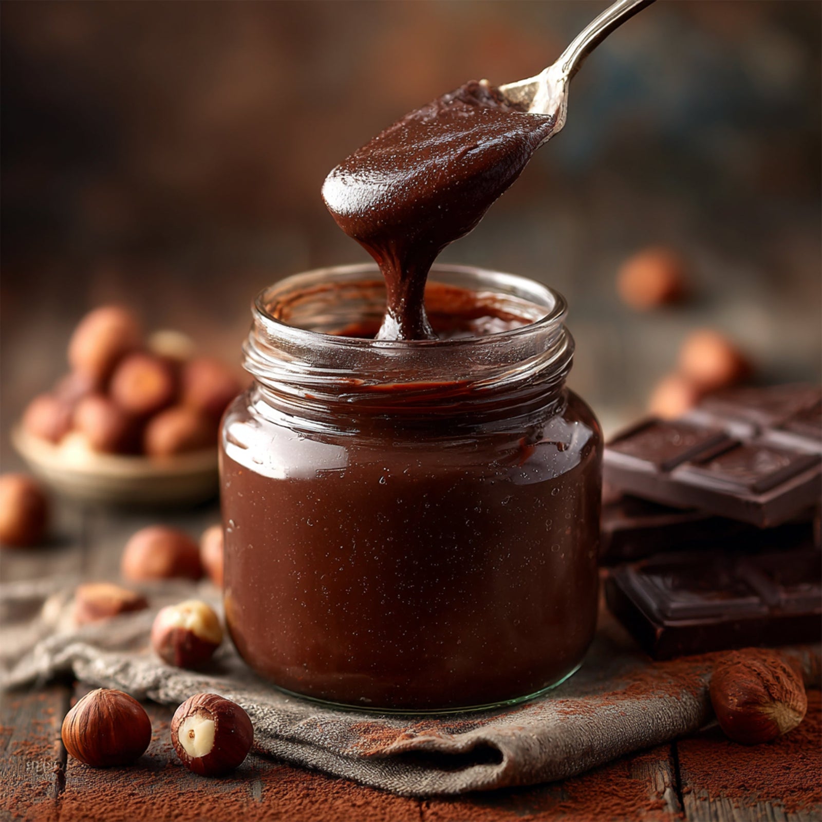 Homemade Chocolate Hazelnut Spread (Nutella)