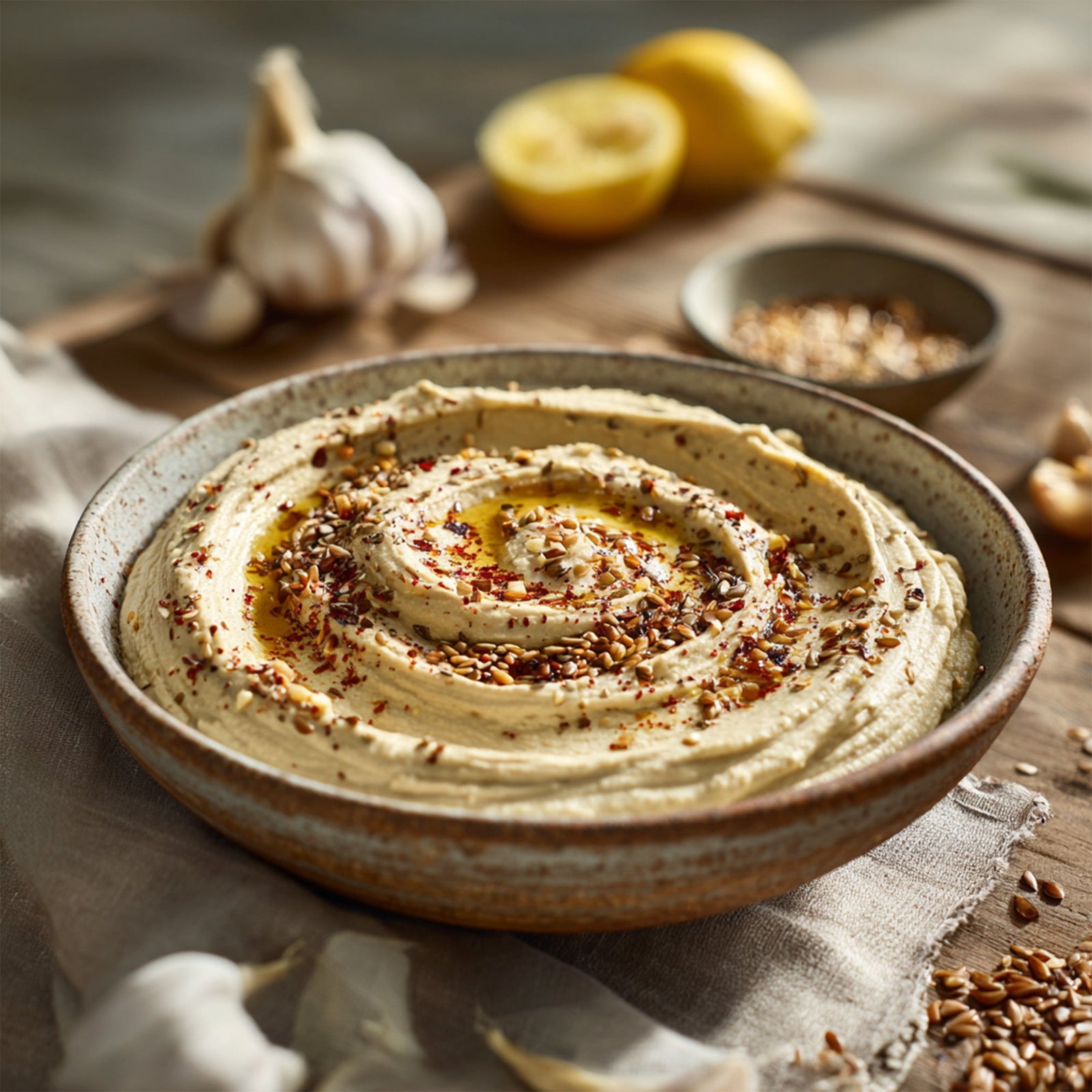 Homemade Flaxseed Hummus