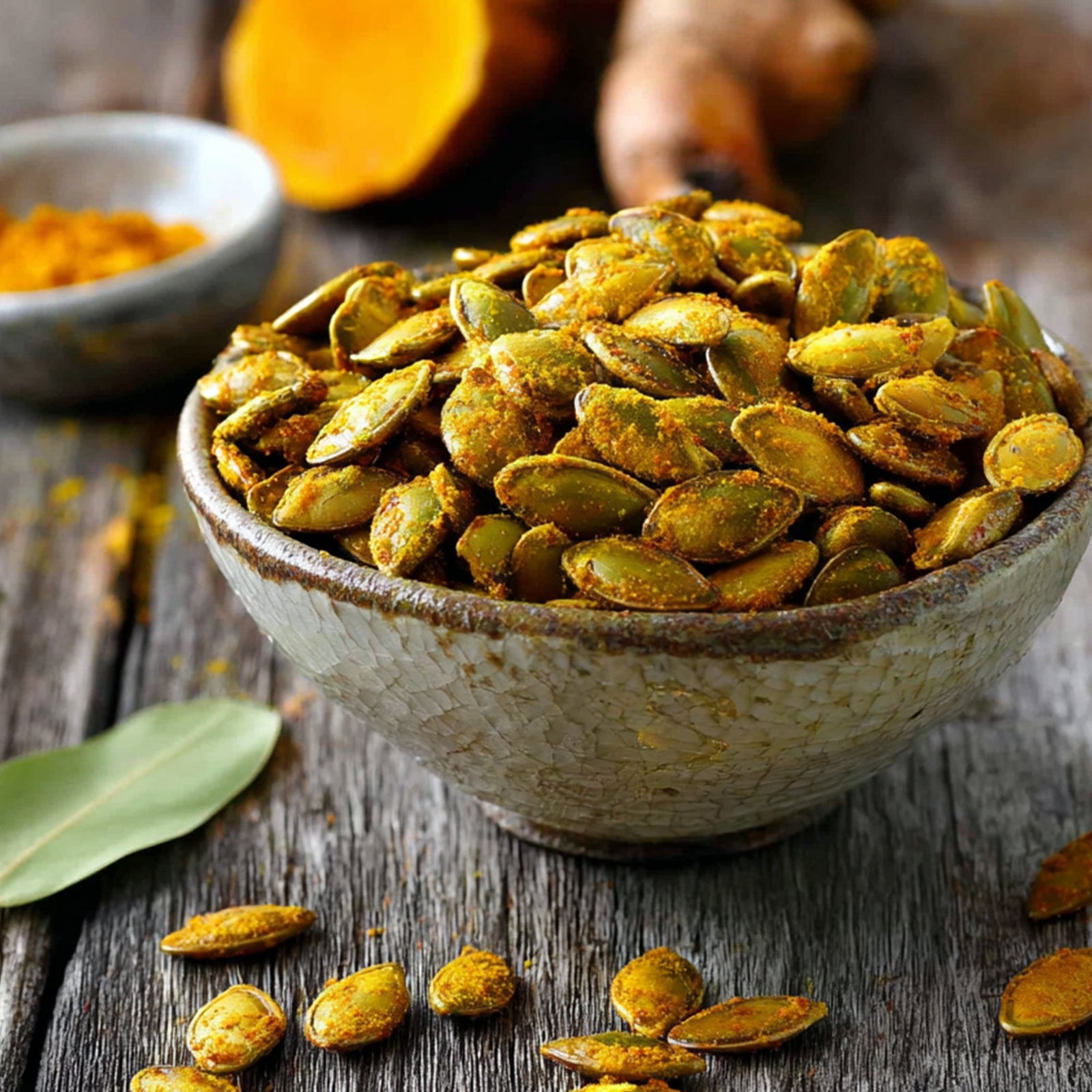 Turmeric Roasted Pumpkin Seeds