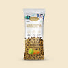 Soultatva Organic Flax Seeds Tangy Turmeric 20gm front pack, roasted flax seeds with turmeric and lemon, a go-organic omega-3 rich superfood snack
