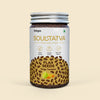 Soultatva Flax Seeds Tangy Turmeric 100g jar – organic omega-3 snack, front view